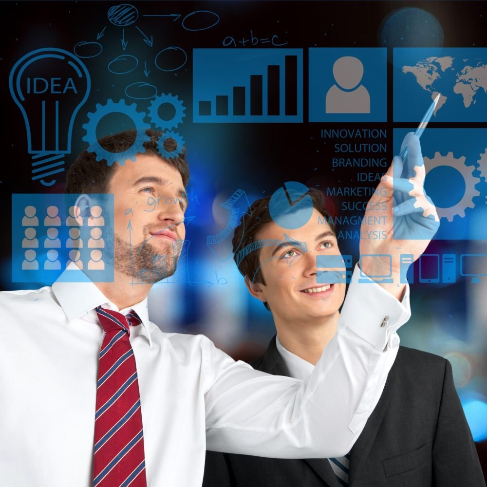 Portrait of two Businessmen working together